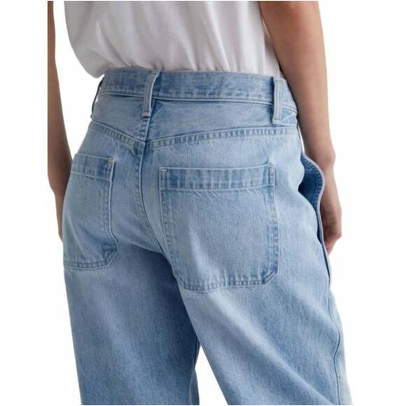 Adriano Goldshmied Jeans Women 32 Mercer Cuffed High Rise Barrel Wide Leg Baggy - Picture 2 of 16